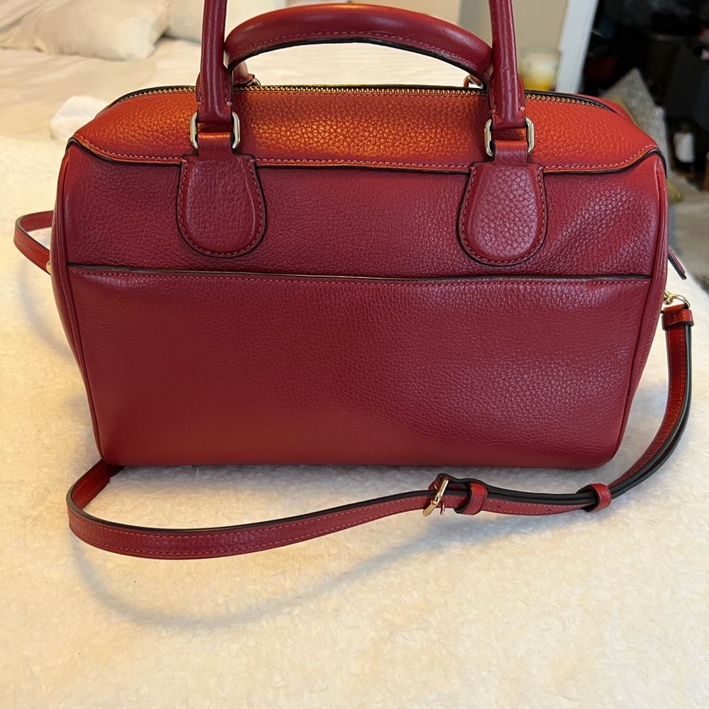 Coach Cherry Red Leather Shoulder Bag - Picture 3 of 7